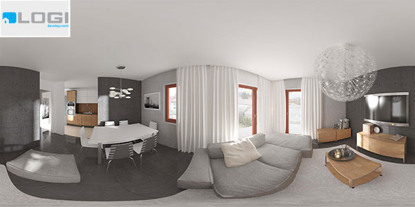 Dla inwestora z Krakowa wykonaliśmy pełną Wizualizację 3D mieszkania i zaprezentowalismy ją w formie Spaceru 3D