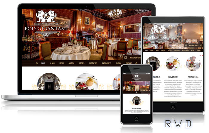 strona www dla restauracji, projekt i wykonanie.